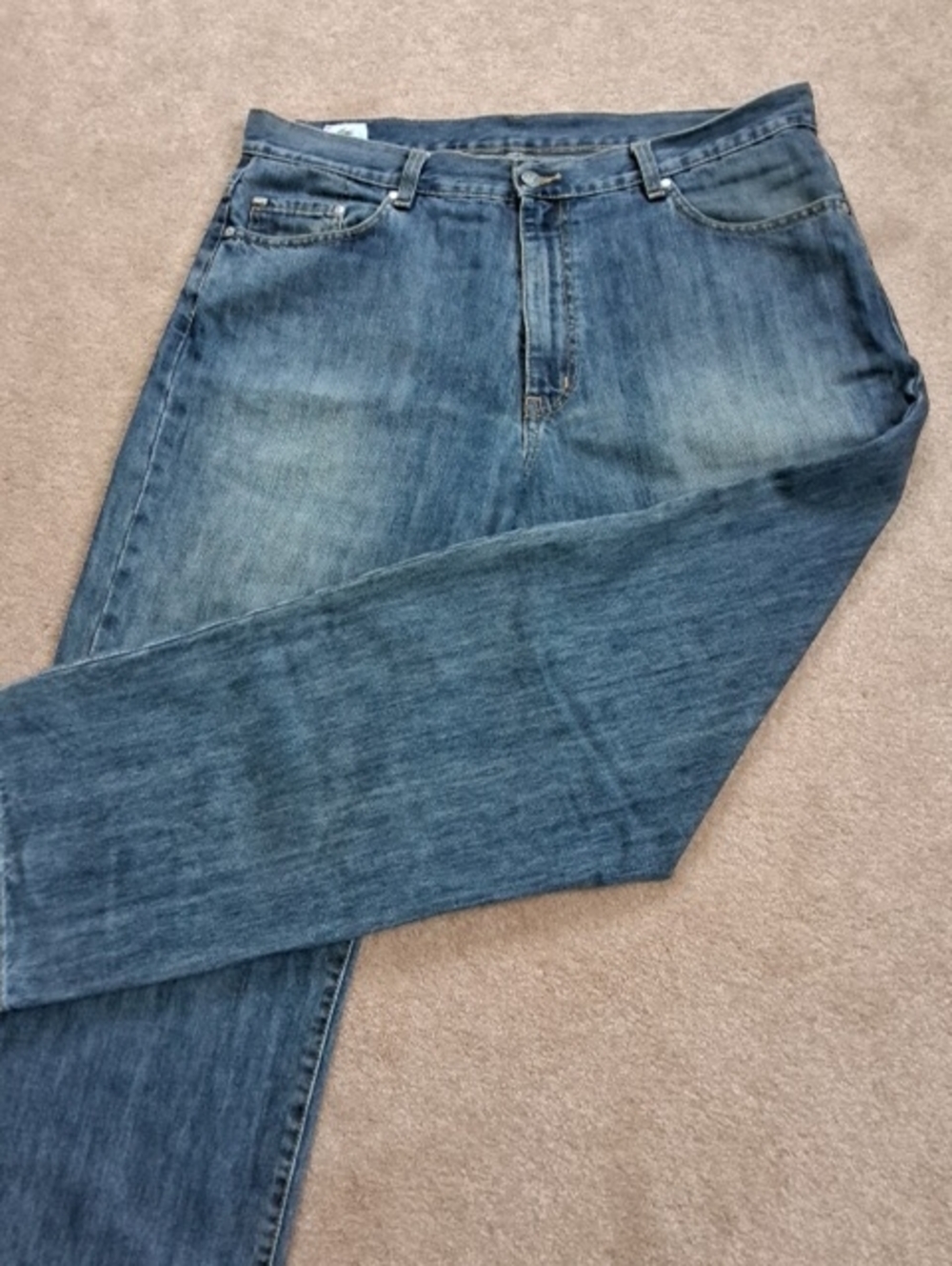 Lacoste Men's Straight Fit Blue Denim Jeans
